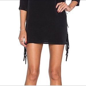 Jens Pirate Booty silk fringe mini skirt